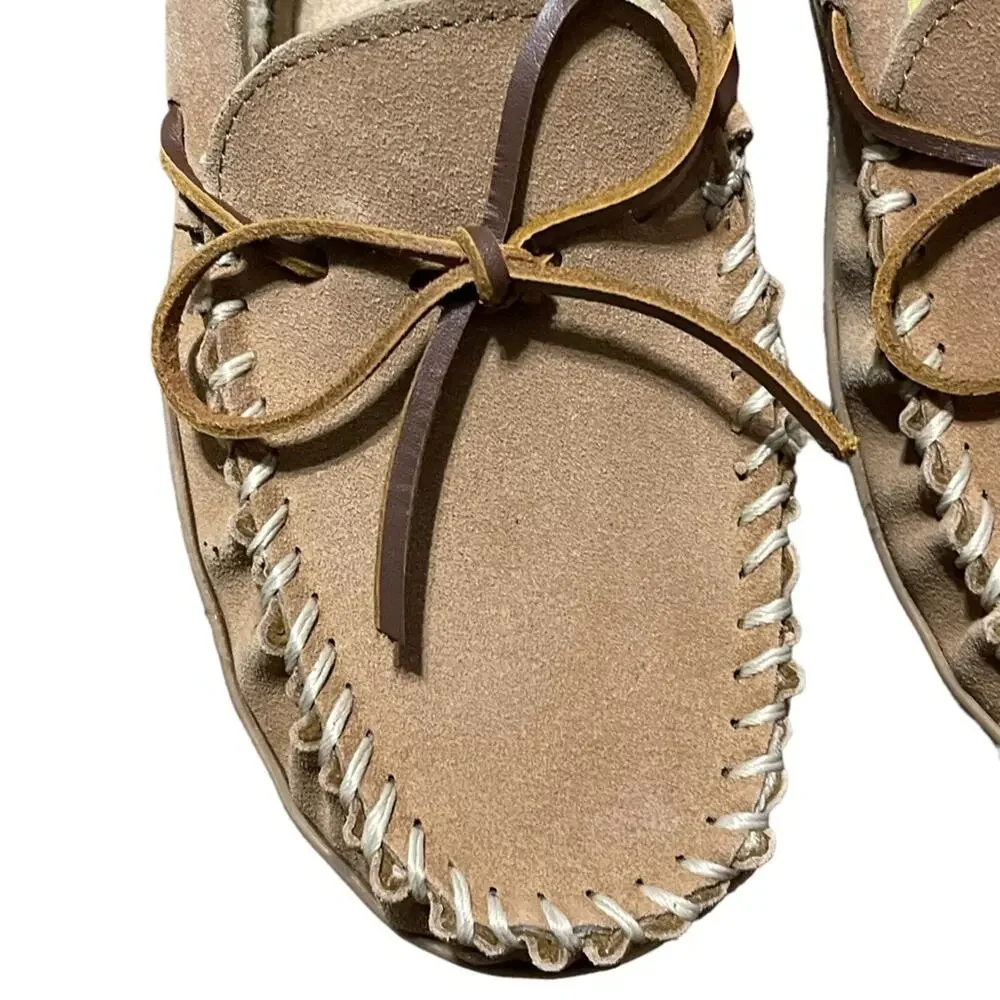 Florsheim Unisex Sz 8 Homestead Comfortech Ortholite Suede Moccasin Slippers NEW